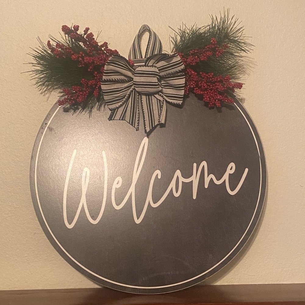 Welcome Christmas sign